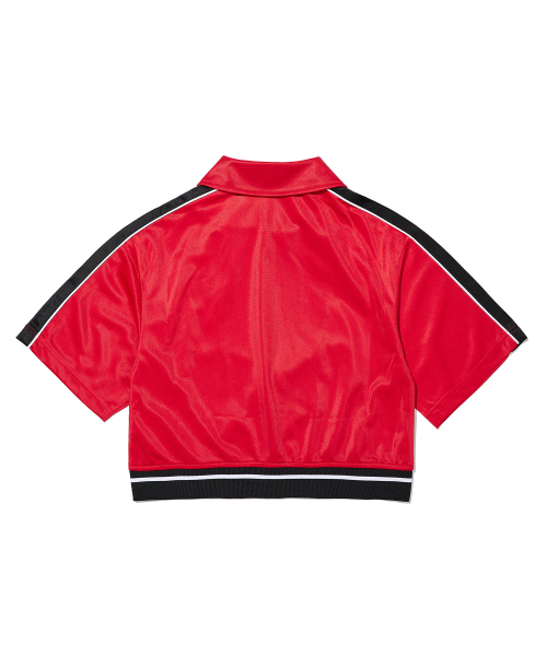 W BREATH CROP TRACK JACKET - RED