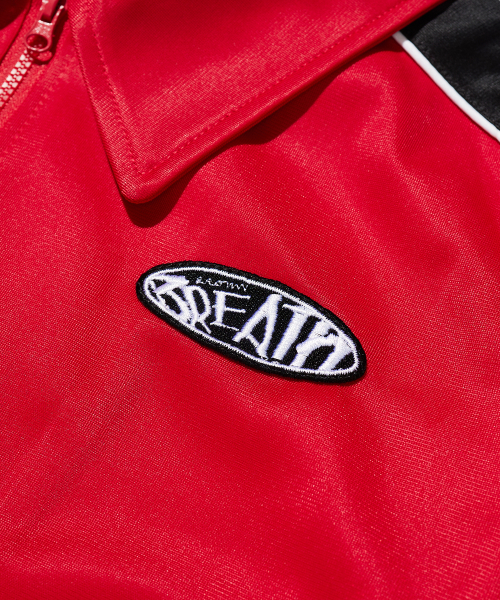 W BREATH CROP TRACK JACKET - RED