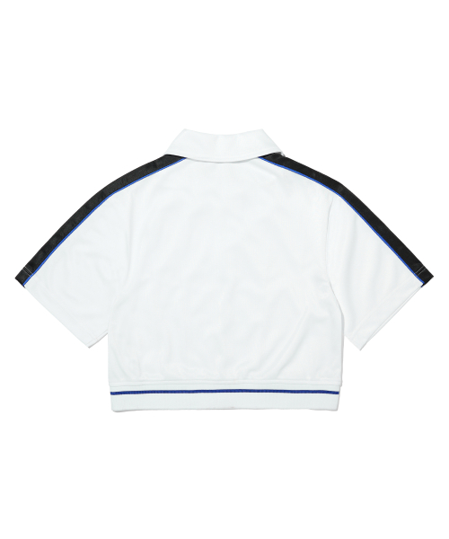 W BREATH CROP TRACK JACKET - WHITE