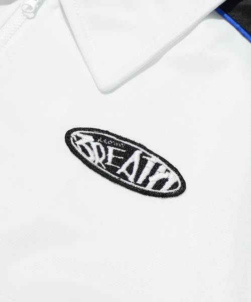 W BREATH CROP TRACK JACKET - WHITE