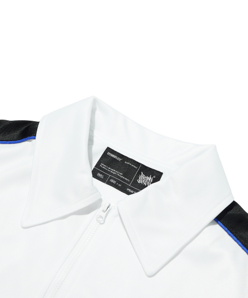 W BREATH CROP TRACK JACKET - WHITE