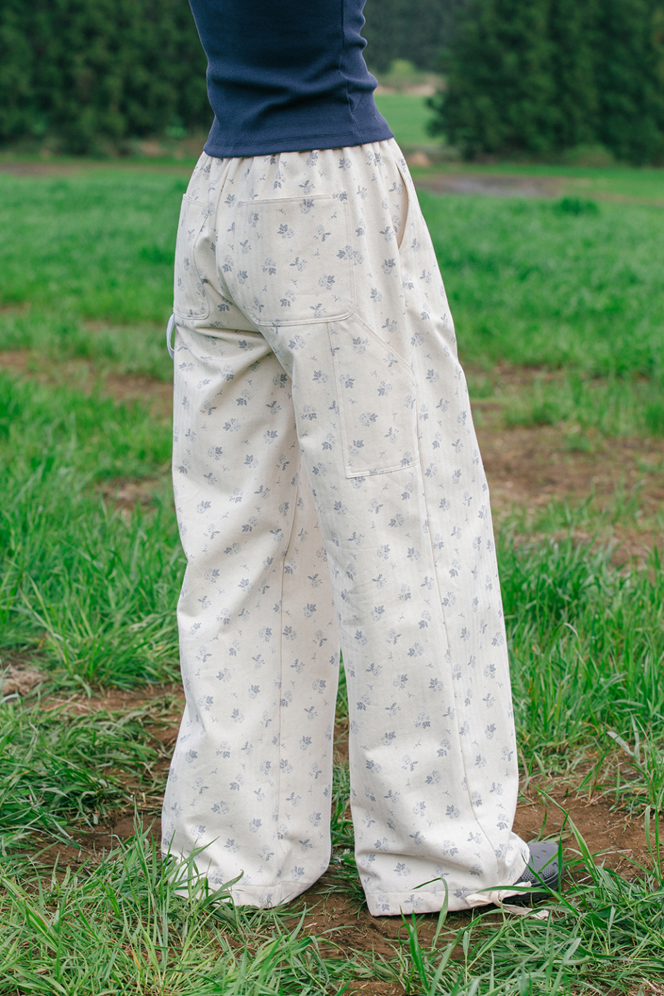 오헤시오(OHESHIO) FLORAL CARPENTER PANTS, CREAM - 사이즈 & 후기