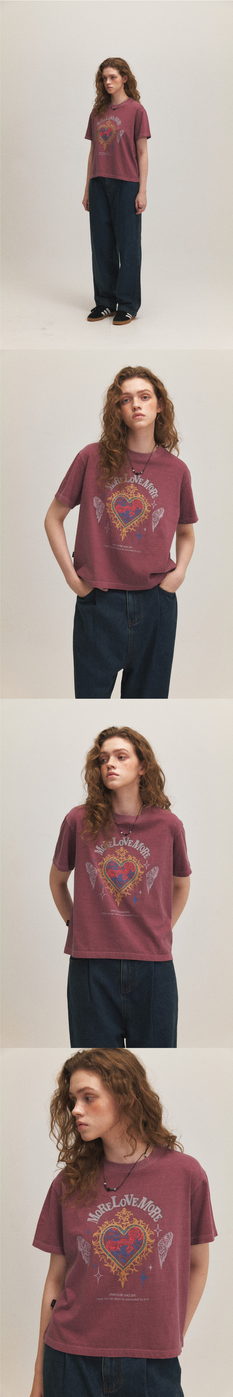 MUSINSA | CPGN STUDIO MORE LOVE Pigment Crop Short-sleeved T