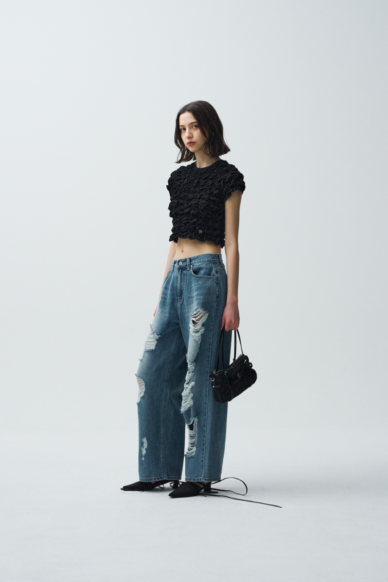 ●MIDNIGHT MOVE● pg damage pants blue 24sp71 MUSINSA | MIDNIGHT MOVE dg denim pants (blue)