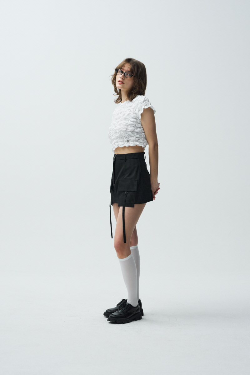 MUSINSA | MIDNIGHT MOVE st cargo skirt (black)