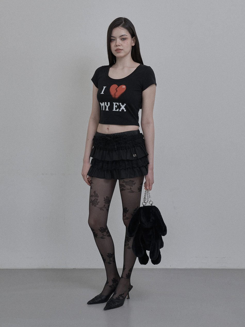 MUSINSA | SETUPEXE TUTU MIX SKRIT PANTS / BLACK