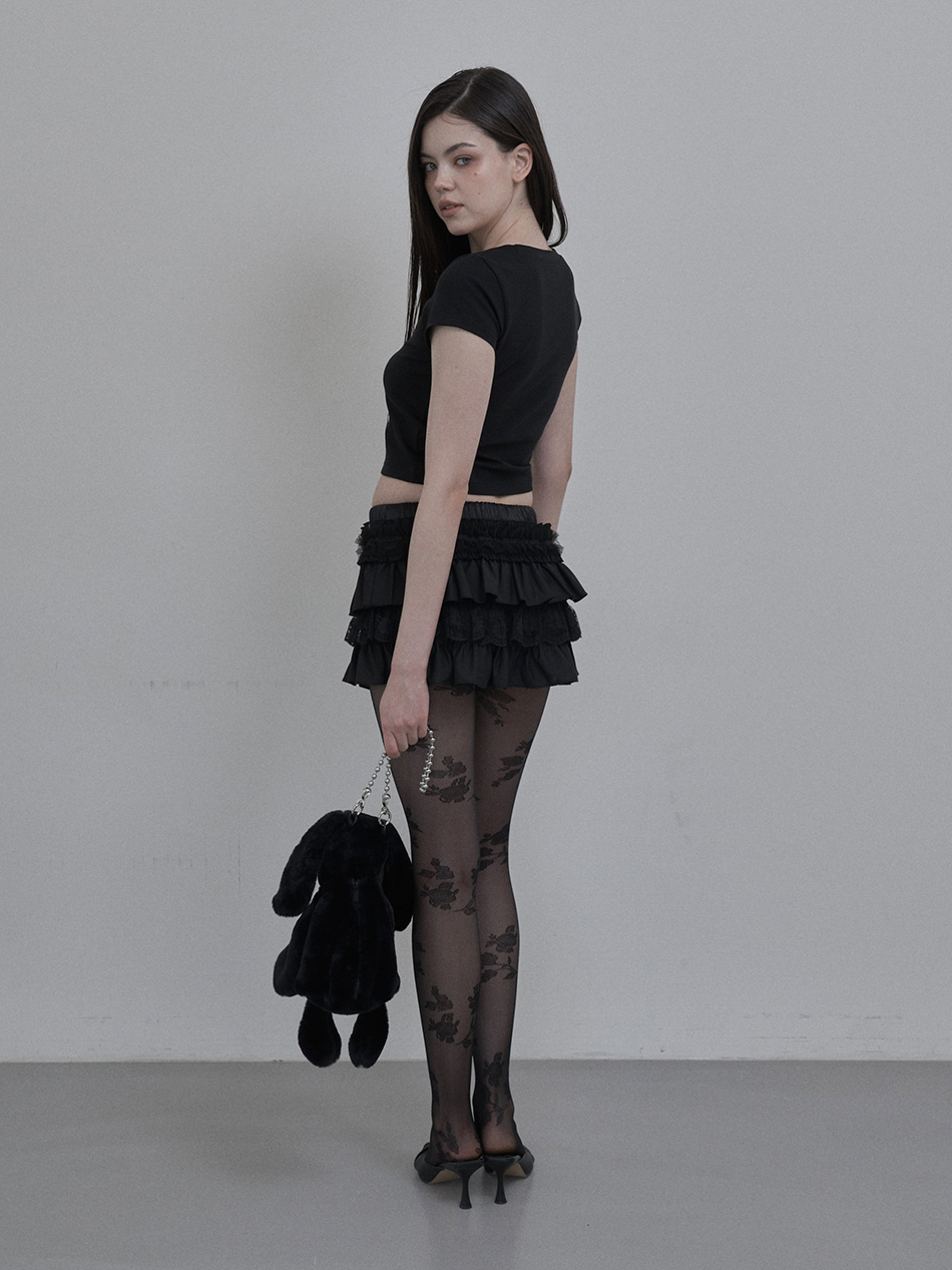 MUSINSA | SETUPEXE TUTU MIX SKRIT PANTS / BLACK