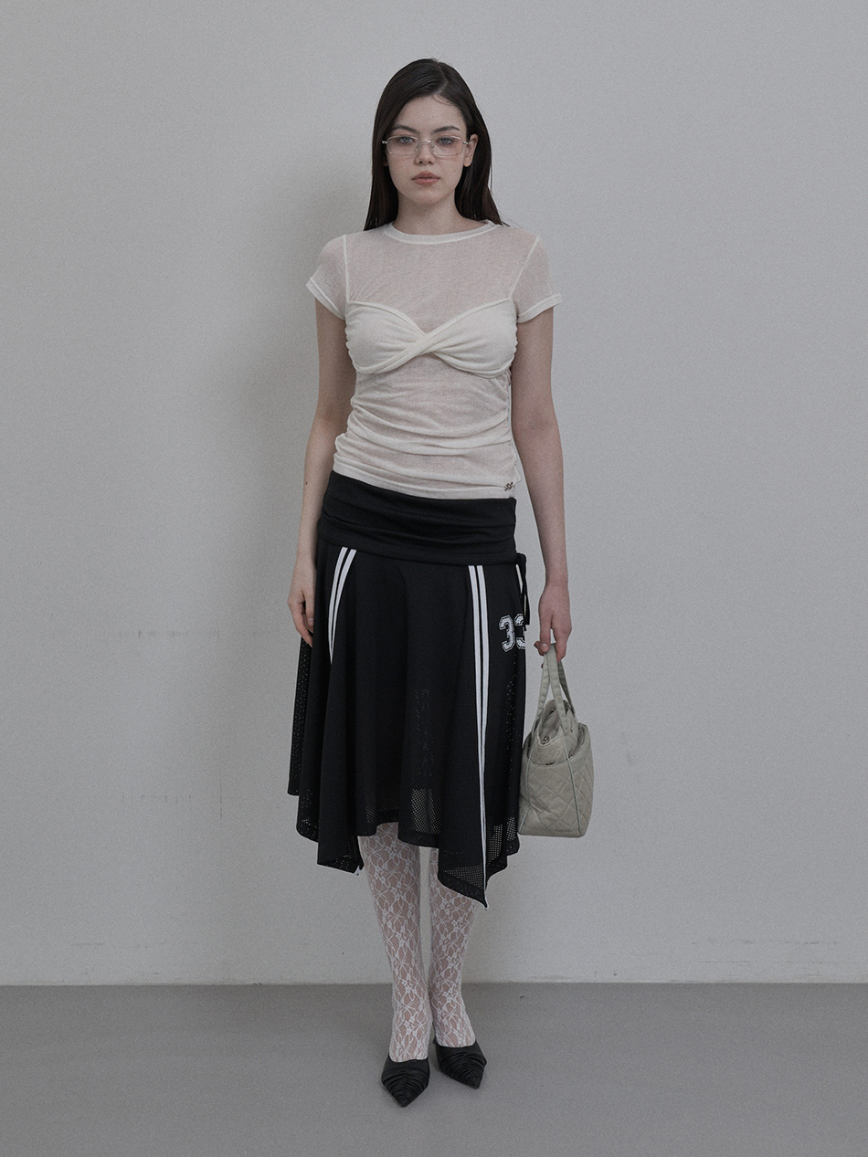SETUP-EXE ★33 SPORTY SKIRT 셋업이엑스이(SETUP-EXE) 33 SPORTY SKIRT BLACK - 사이즈