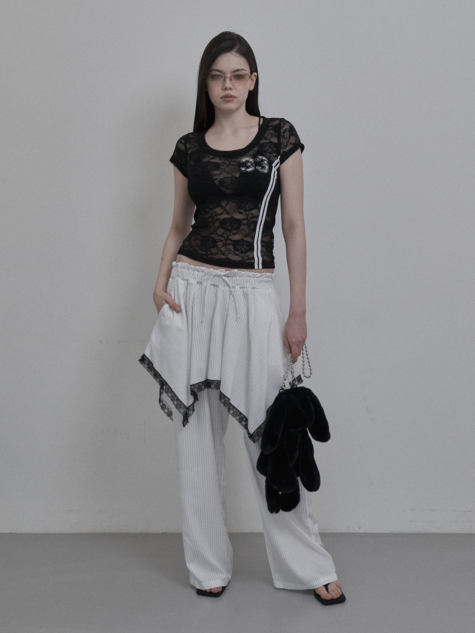 ★SETUP-EXE★ 33 LACE TOP 셋업이엑스이(SETUP-EXE) 33 LACE TOP / BLACK - 사이즈 & 후기