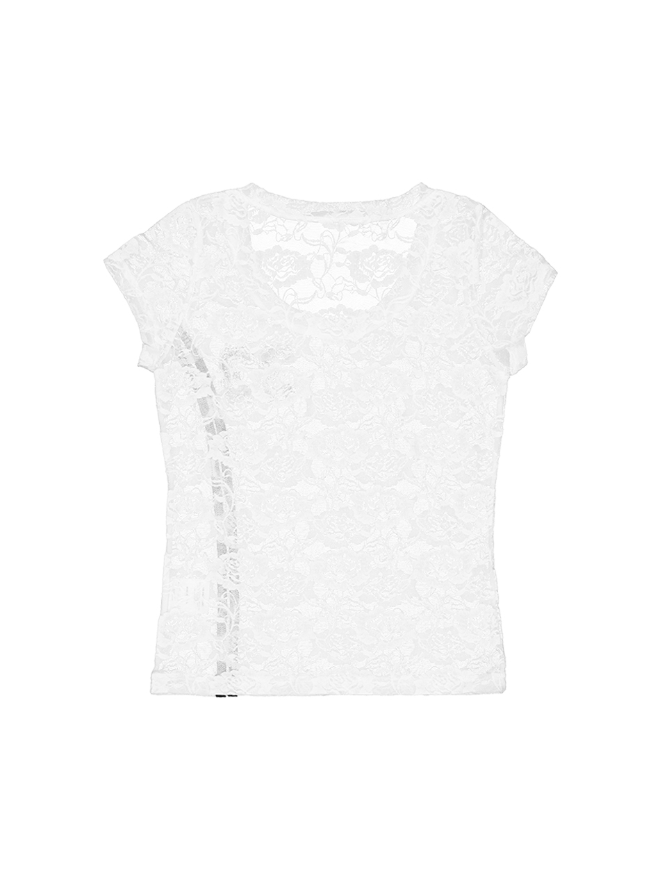 【SETUP-EXE】33 LACE TOP 셋업이엑스이(SETUP-EXE) 33 LACE TOP / WHITE - 사이즈 & 후기