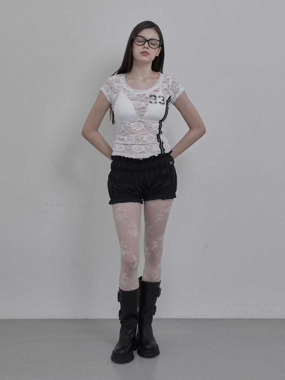 ★SETUP-EXE★ 33 LACE TOP 셋업이엑스이(SETUP-EXE) 33 LACE TOP / WHITE - 사이즈 & 후기
