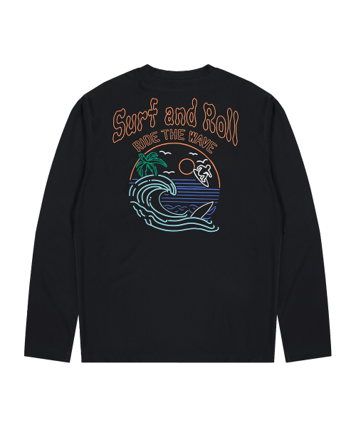 Рашгард с длинным рукавом GT080 Surf & Roll (BLACK)