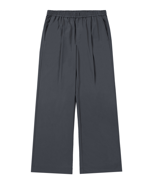 COOLING RELAXED WIDE BANDING PANTS [D.GREY]