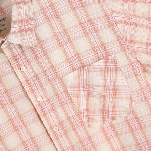 OVERSIZE VINTAGE CHECK SHIRT - RED