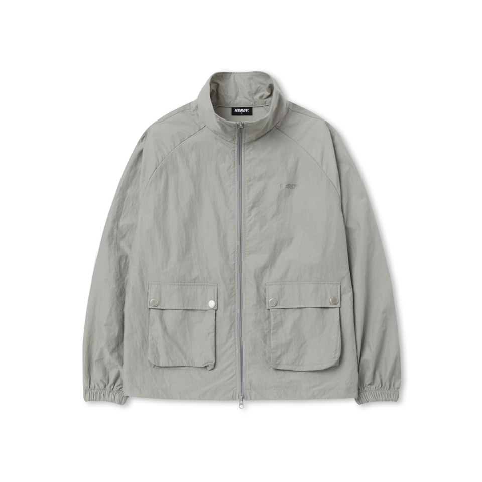 MUSINSA | NERDY Outpocket Basic Windbreaker Grey