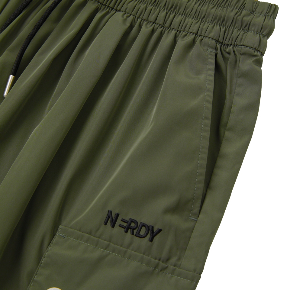 [ NERDY ]★24SS★韓国人気★CARGO WOVEN HALF PANTS ノルディ NERDY CARGO WOVEN HALF PANTS （BLACK） カーゴ