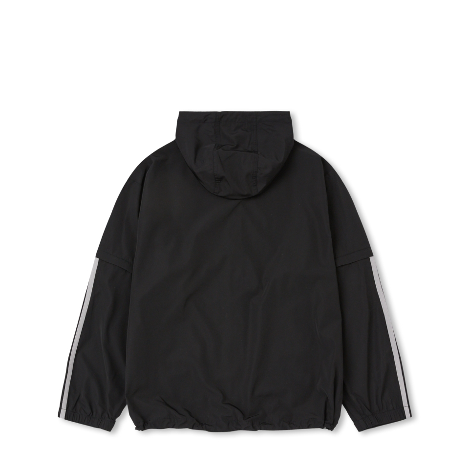 MUSINSA | NERDY Detachable Sleeve Windbreaker Black