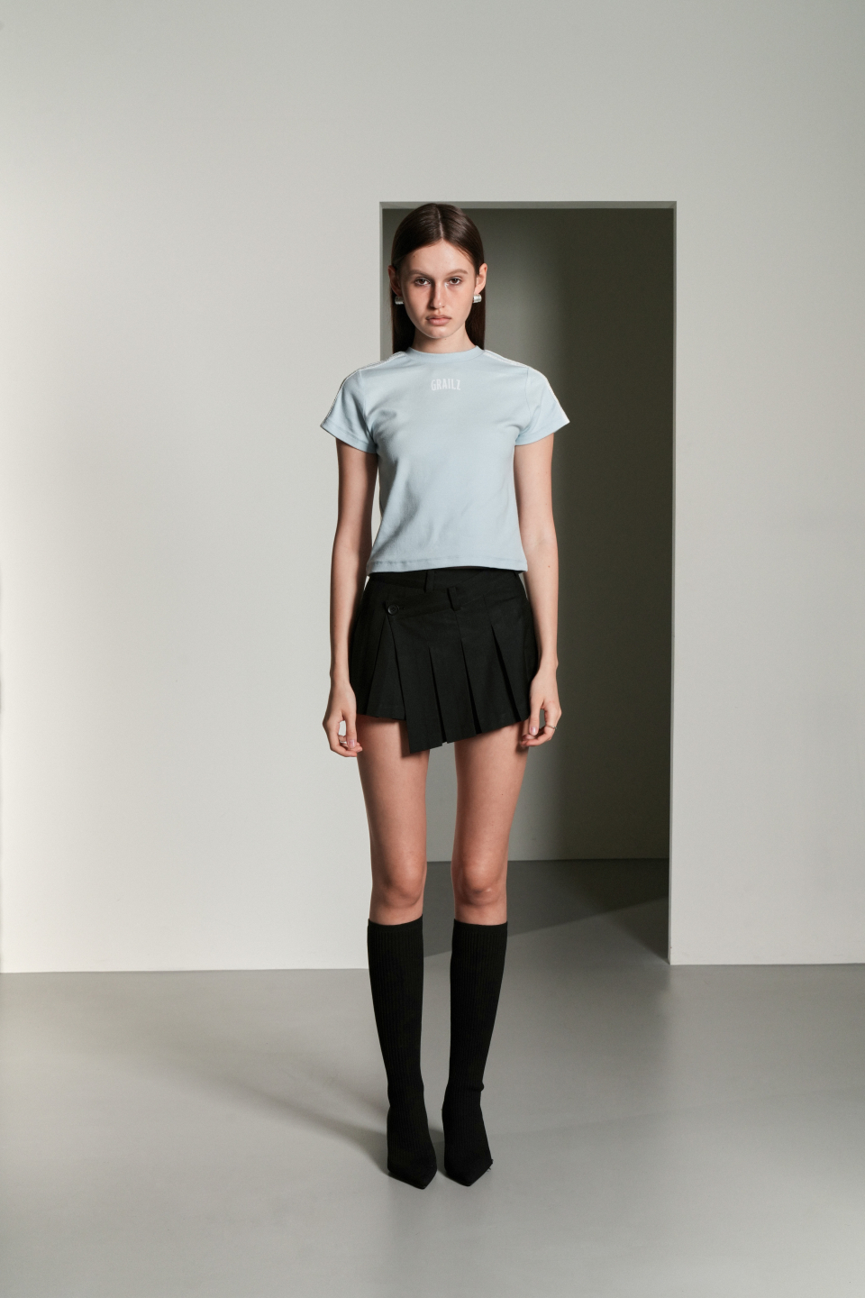 【GRAILZ】GR LACE T-SHIRTS [SKY BLUE] MUSINSA | GRAILZ GR LACE T-SHIRTS [SKY BLUE]