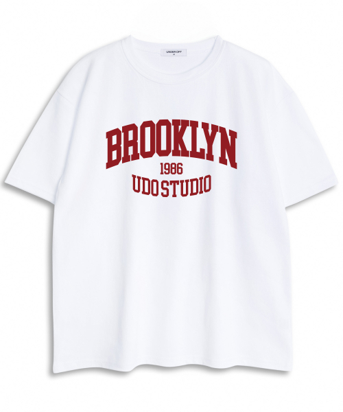 Оверсайз футболка Brooklyn с круглым вырезом White Green