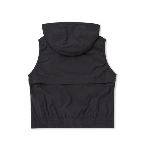 Женский тканый жилет с капюшоном Black