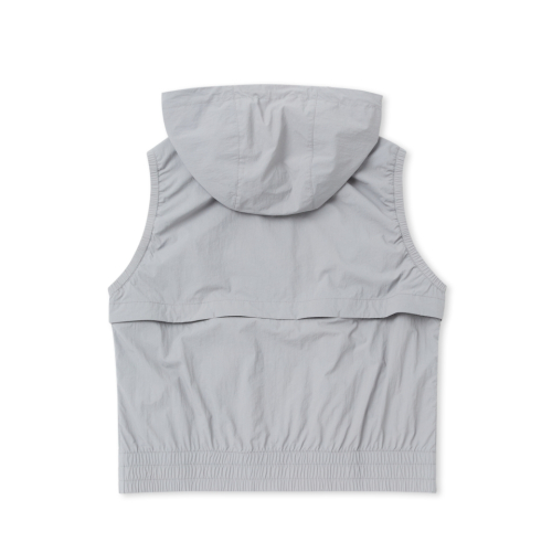 Женский тканый жилет с капюшоном Grey