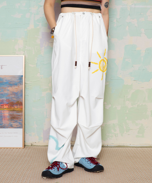 Брюки со складками WXP003 Happy Dream (WHITE)