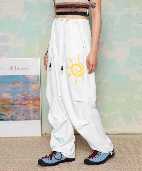 Брюки со складками WXP003 Happy Dream (WHITE)