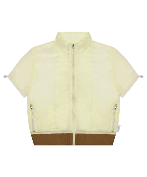 Укороченная куртка с пинтак и коротким рукавом WXJ014 (CREAM)