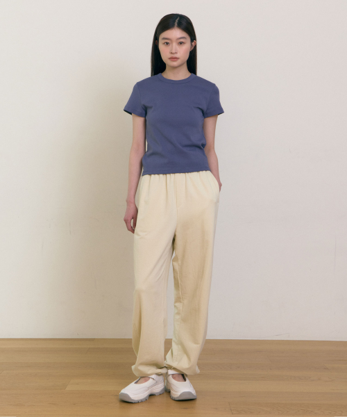 Cotton String Sweat Pants (Butter)
