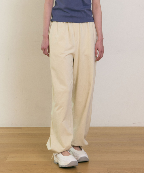Cotton String Sweat Pants (Butter)