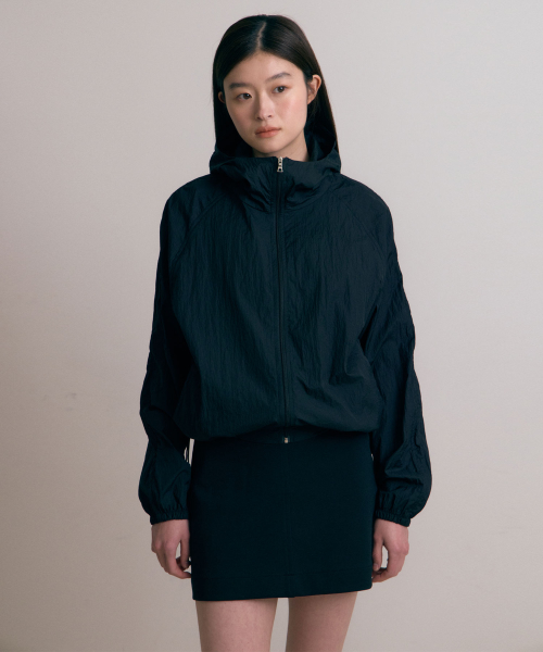 Nylon hood jumper (Black)