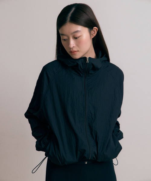 Nylon hood jumper (Black)