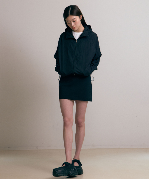 Nylon hood jumper (Black)