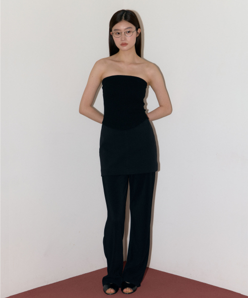 Rib tube top (Black)