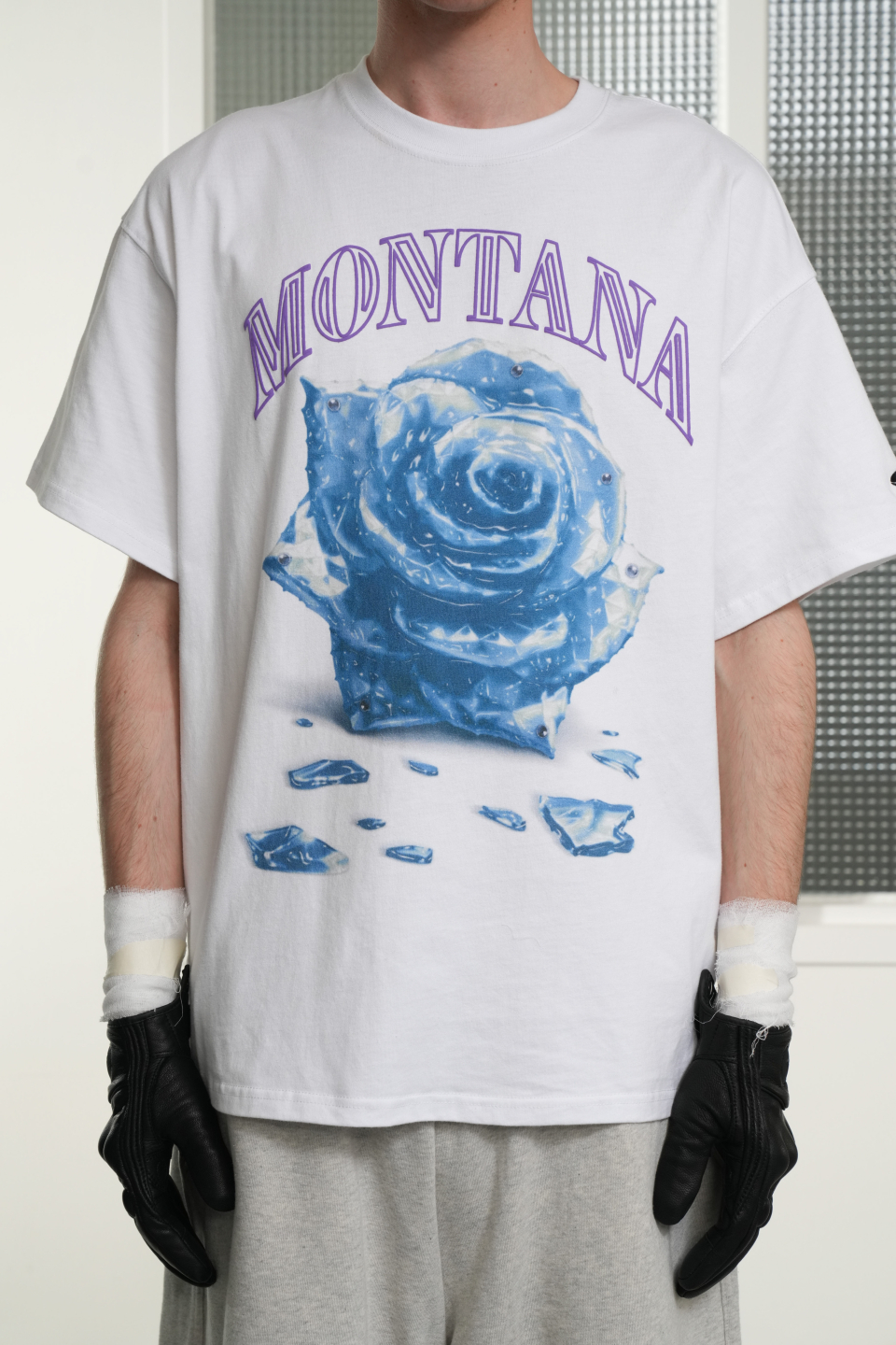 MUSINSA | GRAILZ BROKEN ROSE T-SHIRTS [WHITE]