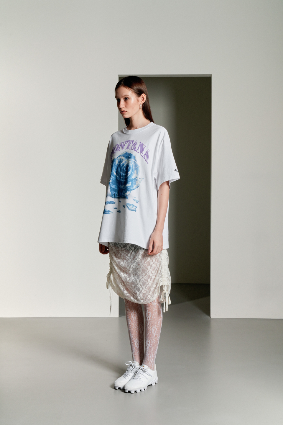 그레일즈(GRAILZ) BROKEN ROSE T-SHIRTS [WHITE] - 사이즈