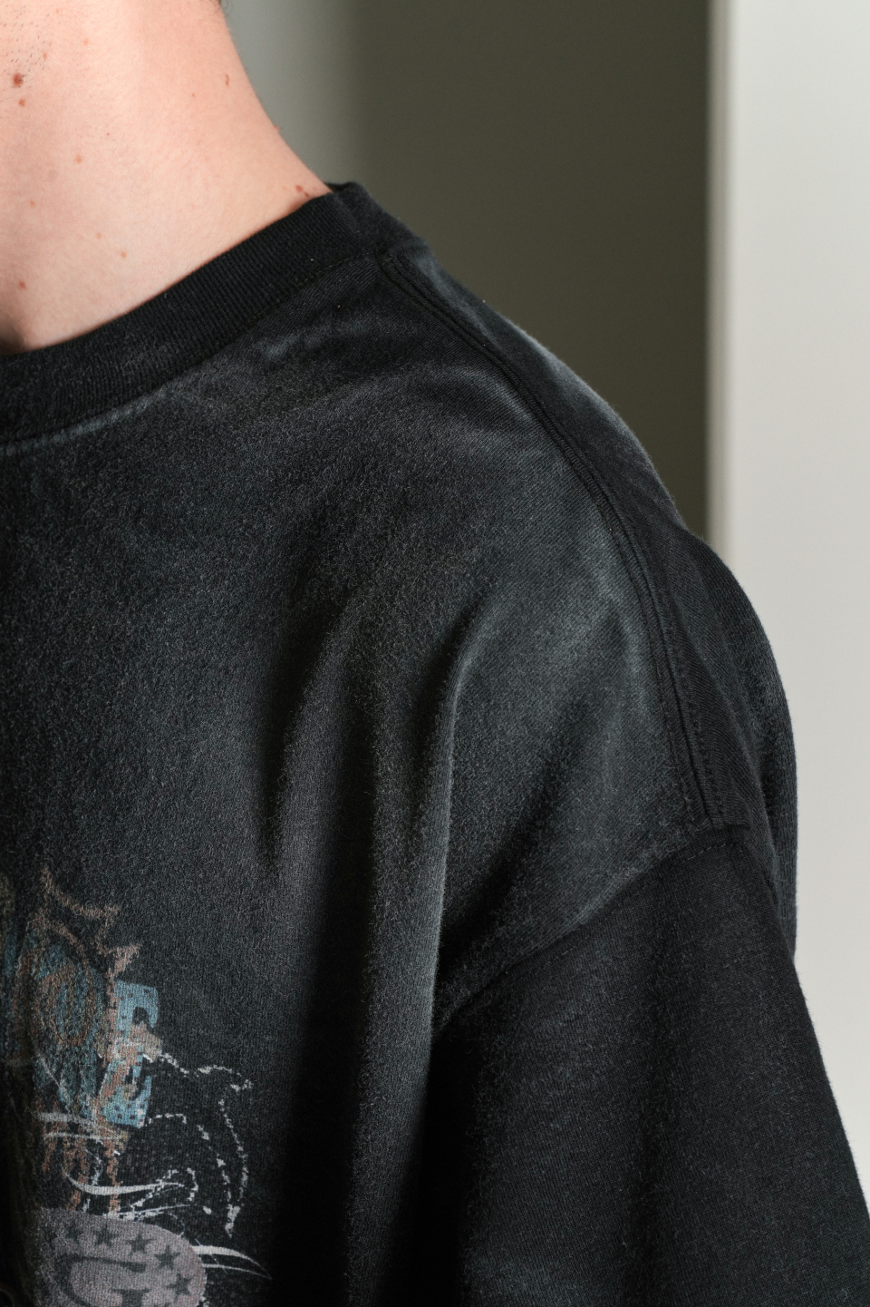 【GRAILZ】OVERLAP WASHED T-SHIRTS [BLACK] MUSINSA | GRAILZ OVERLAP WASHED T-SHIRTS [BLACK]