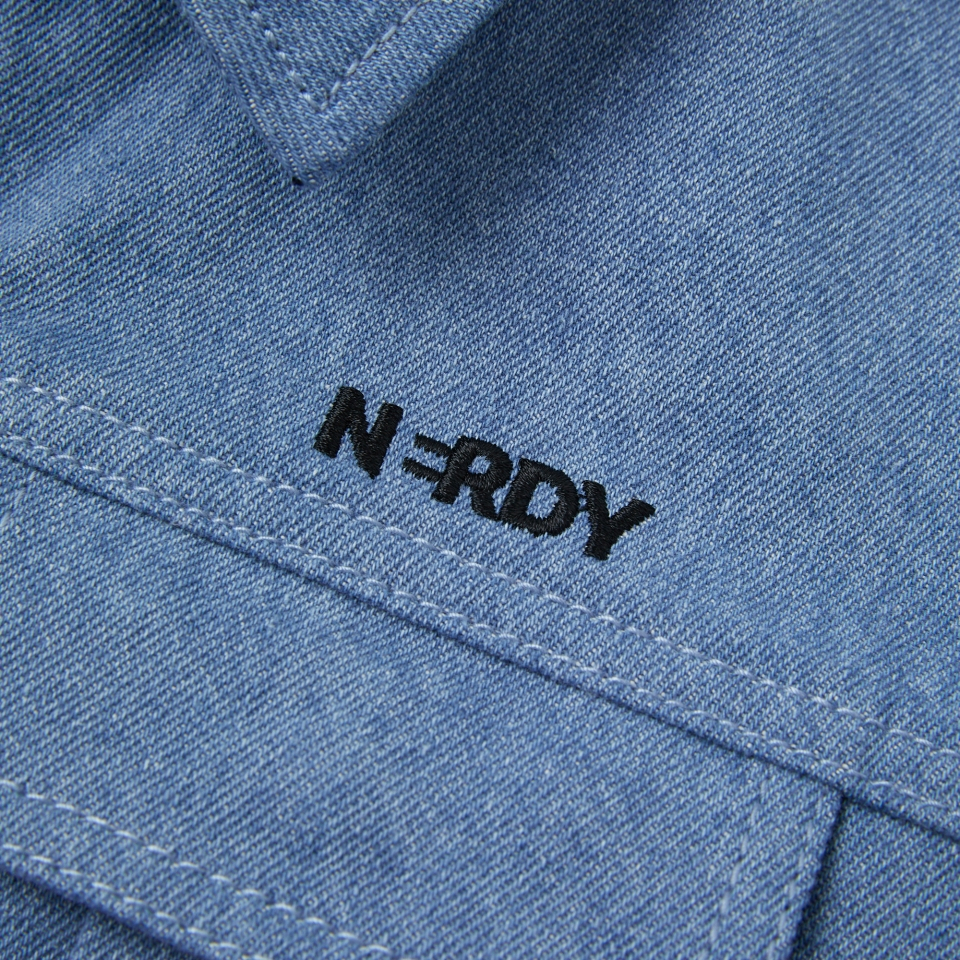 MUSINSA | NERDY Women's Denim Mix Track Top Ivory