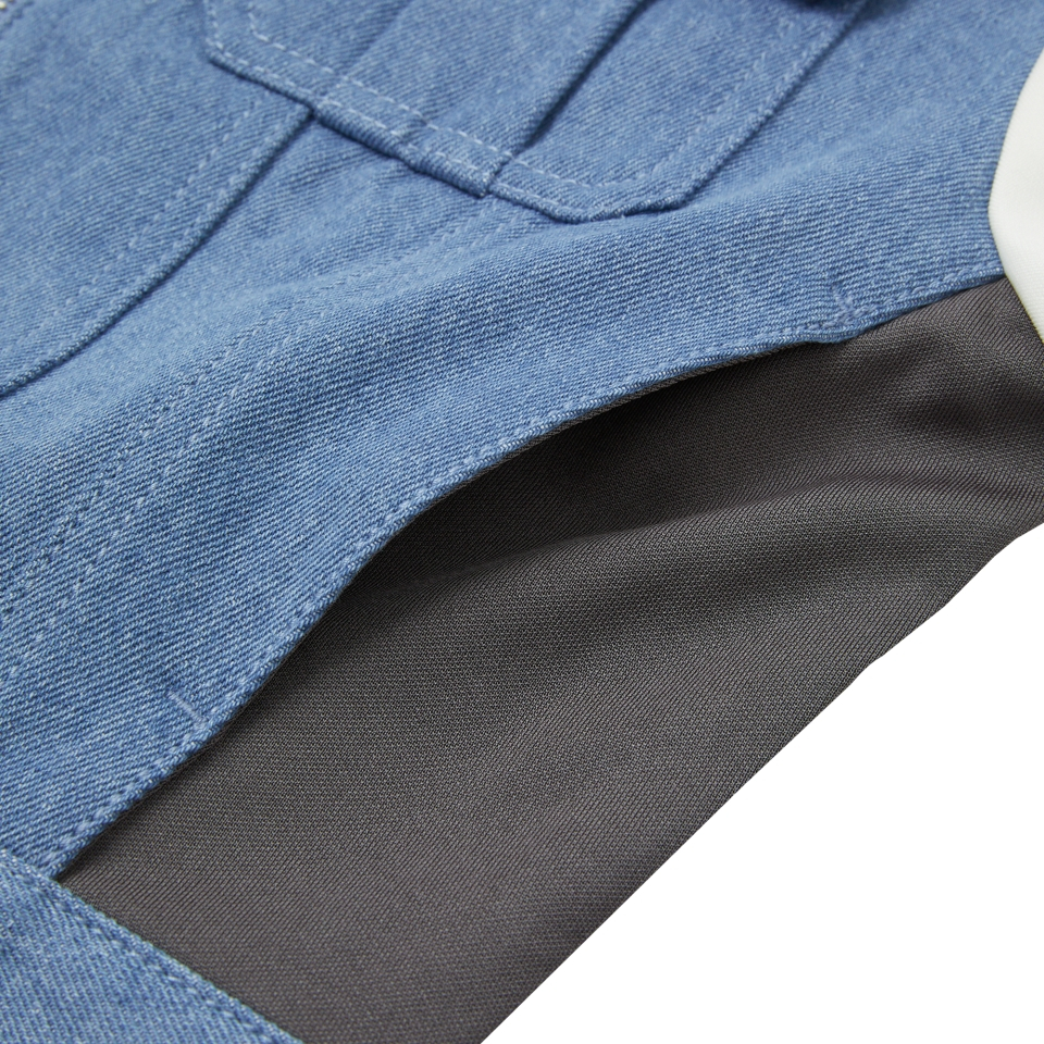 MUSINSA | NERDY Women's Denim Mix Track Top Ivory