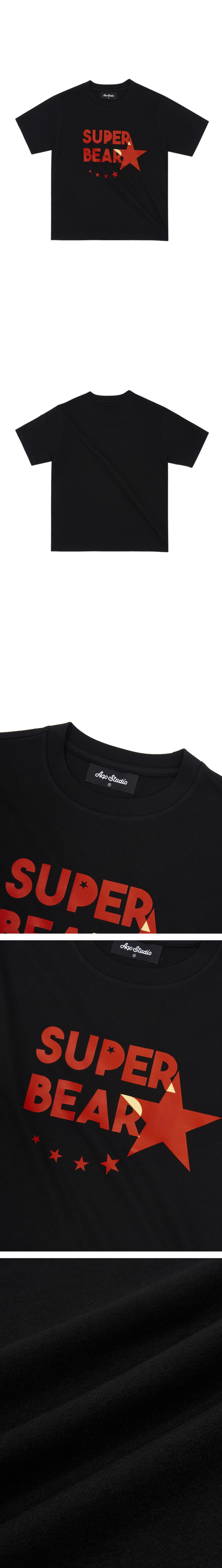 AQO STUDIO SPACE★AQO Bear Standard T-shirt MUSINSA | AQO STUDIO SPACE Super Bear Cropped T-Shirt Black