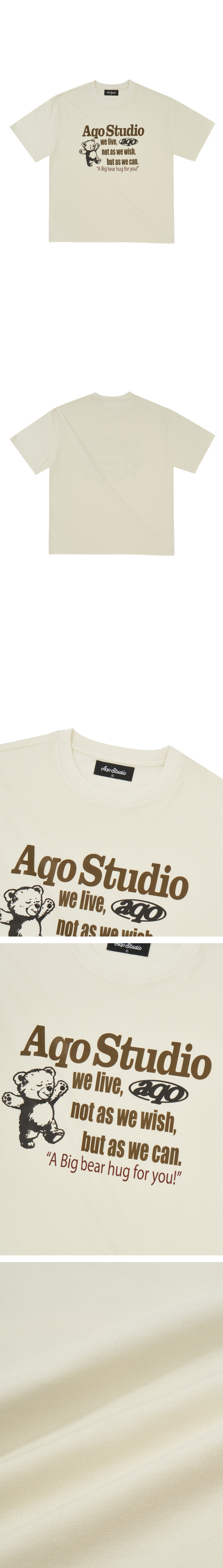 MUSINSA | AQO STUDIO SPACE Big Bear Hug T-shirt 4color