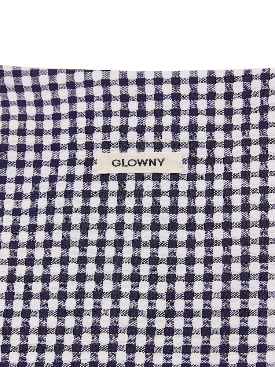 MUSINSA | GLOWNY U BABY GINGHAM SKIRT (NAVY)