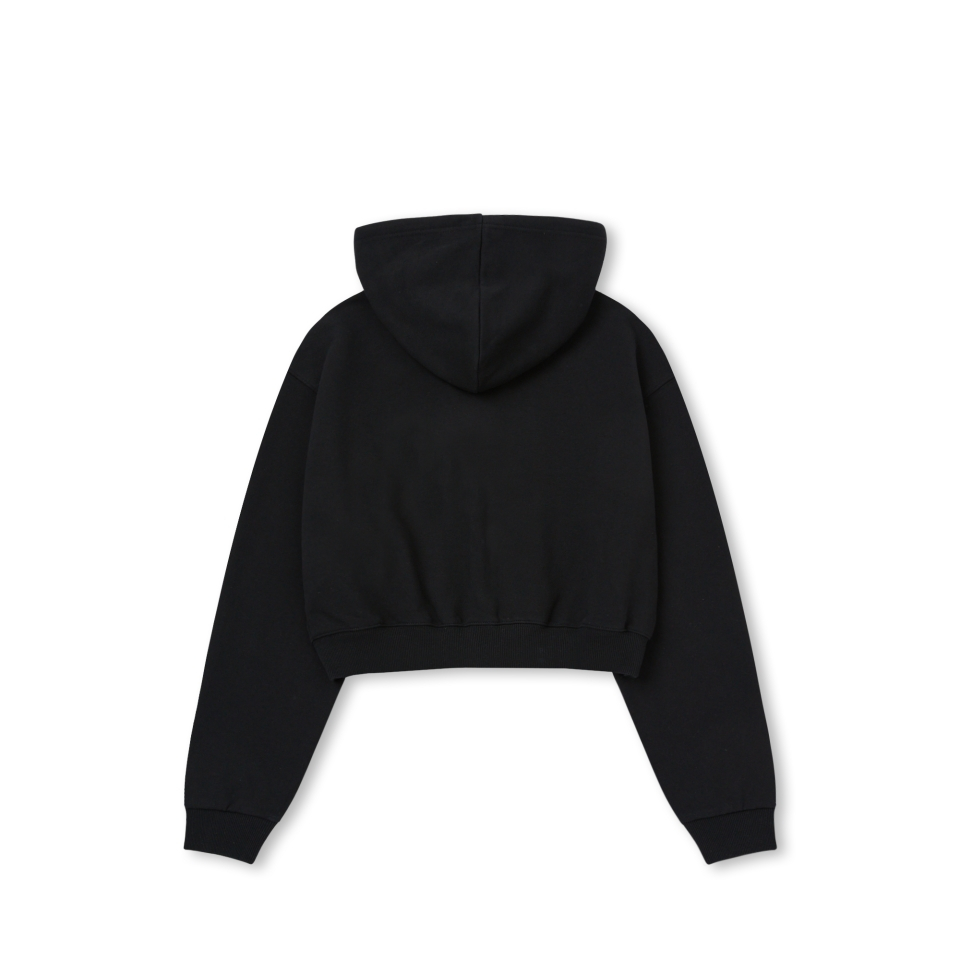 ジャケット 25SS NERDY Women's Souffle Crop Hoodie Zip-up MUSINSA | NERDY Women's Souffle Crop Hoodie Zip-Up Black
