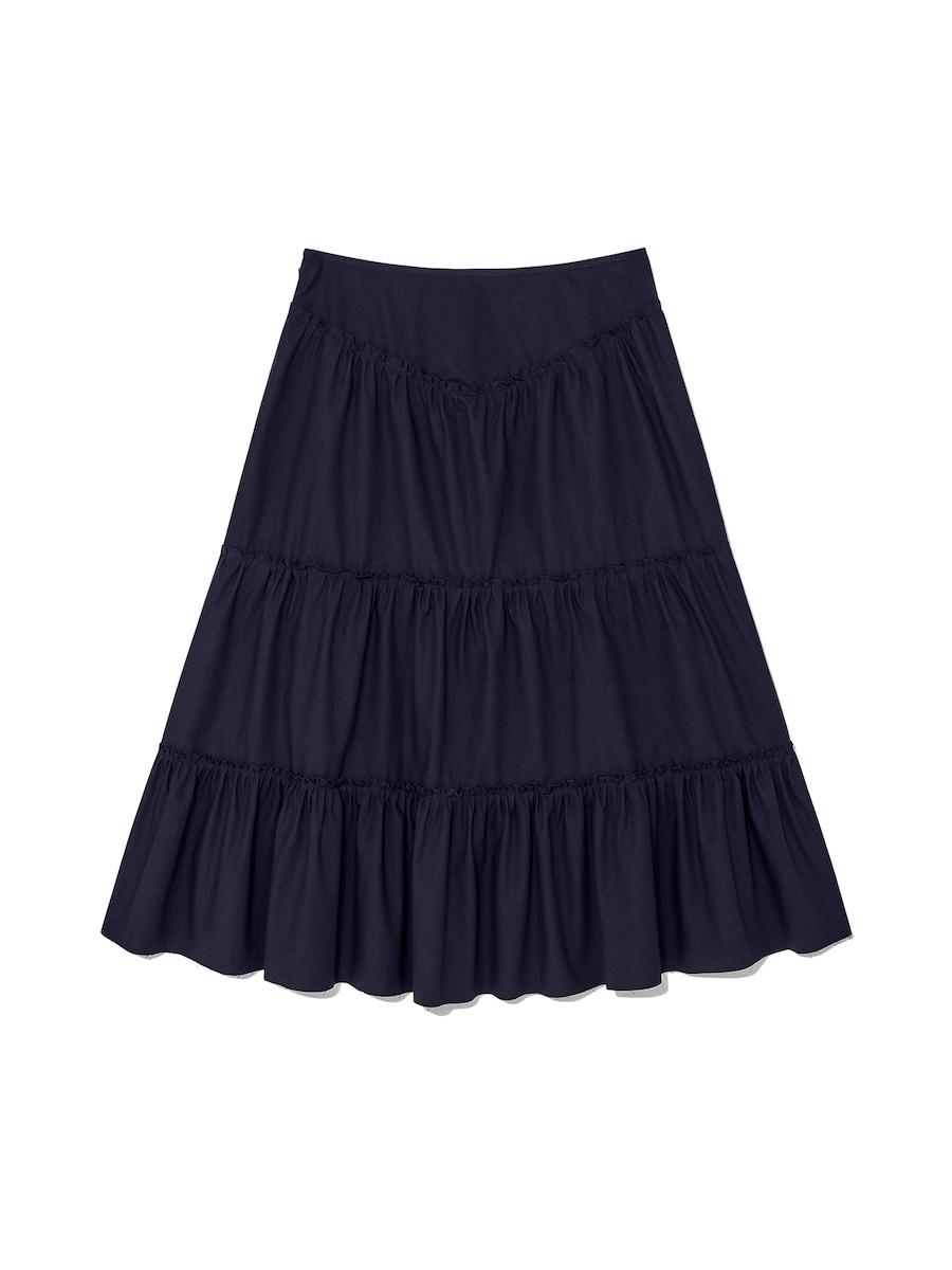 ★ GLOWNY★ AMELIA TIERED RUFFLE SKIRT COTTAGE BLUE GY24FAS MUSINSA | GLOWNY AMELIA TIERED RUFFLE SKIRT (COTTAGE BLUE)