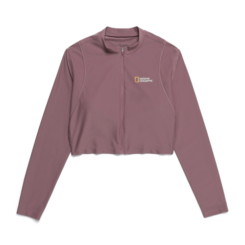 Женский кроп-рашгард на молнии N242WRG620 G PINK