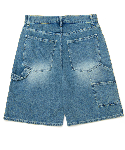 Джинсовые шорты-карпентеры Double Knee (Light Blue)