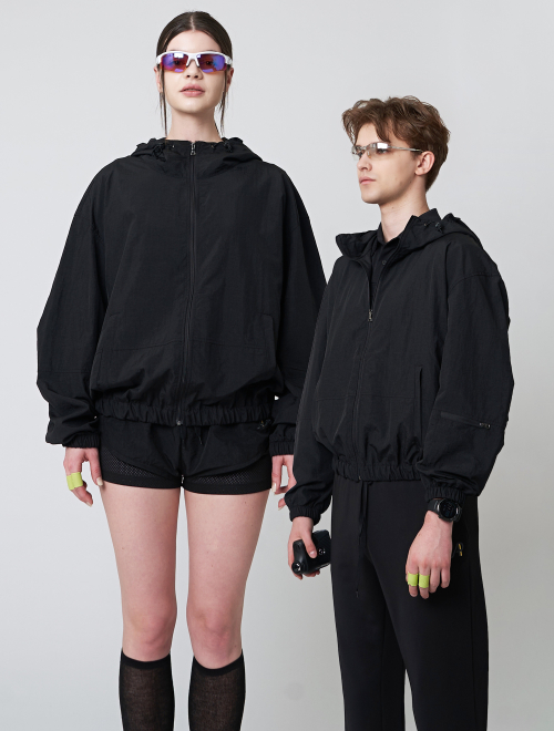 Худи-ветровка на молнии AU41JP01 Black
