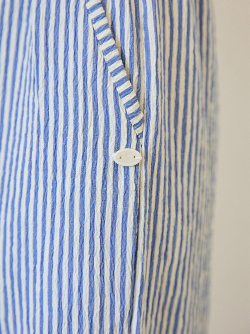 STRIPE BANDING PANTS_BLUE