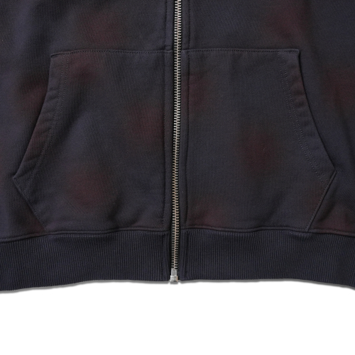 BLUR CHECK ZIP HOODIE