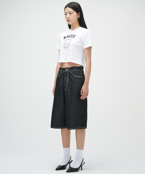 (Женские) Джинсовые бермуды 8/10 (Indigo Black)